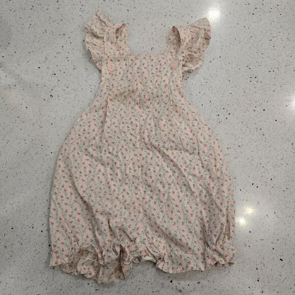 Health Tex Floral Coveralls with Flower Buttons 24 Months - Picture 1 of 11